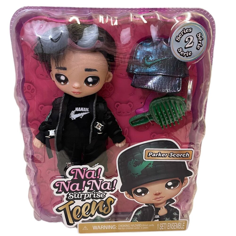 11" Na! Na! Na! Surprise Teens Black Jacket Parker Scorch Boy Doll